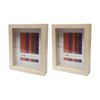 2x Unigift Shadow Box Photo and Artwork Wooden Frame 4x6"/10x15cm - Natural