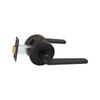 Schlage Matte Black Medio Plus Series Alba Passage Lever Set with QuickFix