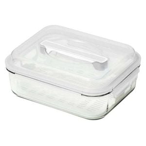 Glasslock 24cm Glass Handy Food Container w/ Insert/Lid Kitchen Storage White