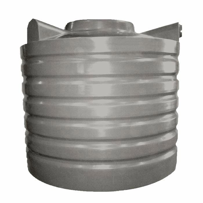 Clark Tanks 1000L Round Poly Water Tank - Gull Grey