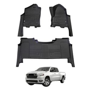 AUSGO Car Floor Mats for RAM 1500 DT Series Crew Cab 2023-Onwards All-Weather Floor Liners