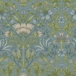 Emiliana Soft Blue Wallpaper. 53cm x 10.05m