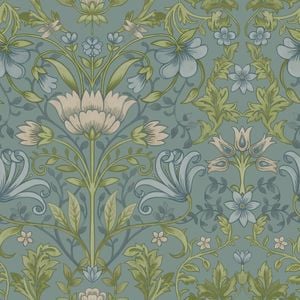 Emiliana Soft Blue Wallpaper. 53cm x 10.05m