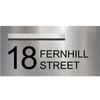 Numero Stainless Steel Medium Rectangle Custom Letterbox And House Sign Laser Cut