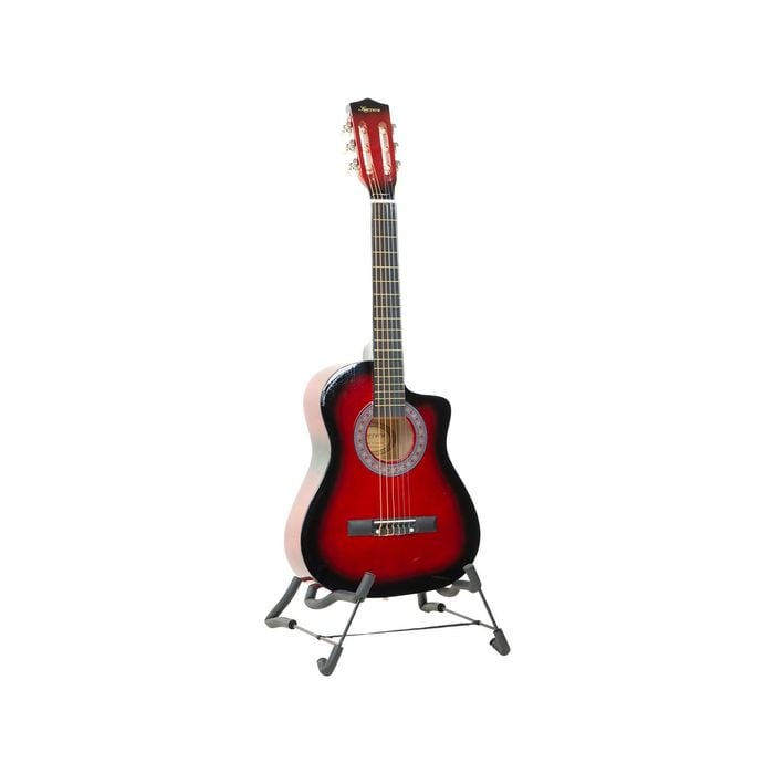 Karrera 38in Pro Cutaway Acoustic Guitar with guitar bag - Red Burst