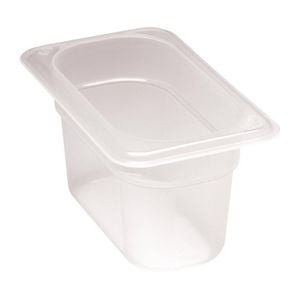 Cambro Gastronorm Tray Polypropylene Translucent 1/9 Gn 100mm Deep Commercial Kitchen Food Pan Storage