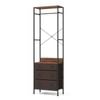 Costway 3-drawer Fabric Storage Unit Home Office Organizer Brown
