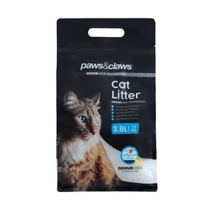 Paws & Claws Cat Litter 3.8L Odourlock Fast Absorb Moisture Silica Gel Crystal