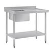 Vogue Single Bowl Sink R/h Drainer - 1000mm 90mm Drain - Hc900