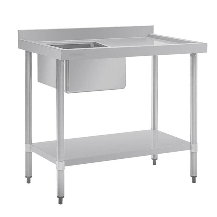 Vogue Single Bowl Sink R/h Drainer - 1000mm 90mm Drain - Hc900
