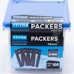 Titan  6.4 x 75mm 100 Piece Grey Window Packers