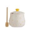 Price And Kensington Daisy Ceramic Honey Pot With Wooden Drizzler 450ml