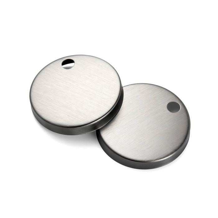 Round Brushed Nickle Toilet Seat Hinges 