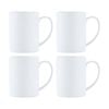 4pk Maxwell & Williams White Basics Diamonds 400ml Straight Mug Porcelain