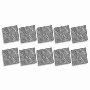 SOGA Peel & Stick Floor and Wall Tiles 60 x 60cm 10 Pack Grey Faux Marble