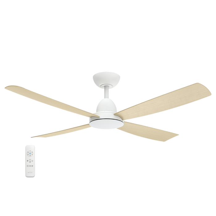 Combat 48" (1220mm) DC Ceiling Fan with Remote Control | White / Oak