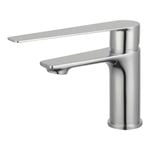 evekare Brushed Nickel Extended Lever Basin Mixer WELS 4 Star 7.5L/min