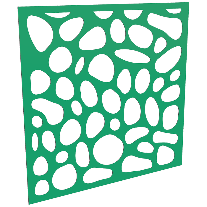 ProtectorAl 300-1200 x 300-1200mm Light Green/Gloss White Riverstone Unframed Composite Deco Panel