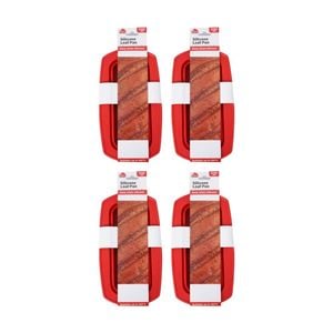 4PK Culinary Kitchen Silicone Non-Stick Oven Safe Loaf Pan 27x14x6cm Red