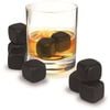 9pc Avanti Soapstone 2cm Reusable Ice Cube Rocks Set For Whisky Black Granite