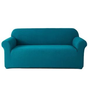 Catzon 3 Seater Stretch Sofa Cover Couch Cover Washable Jacquard Fabric-Green(L)
