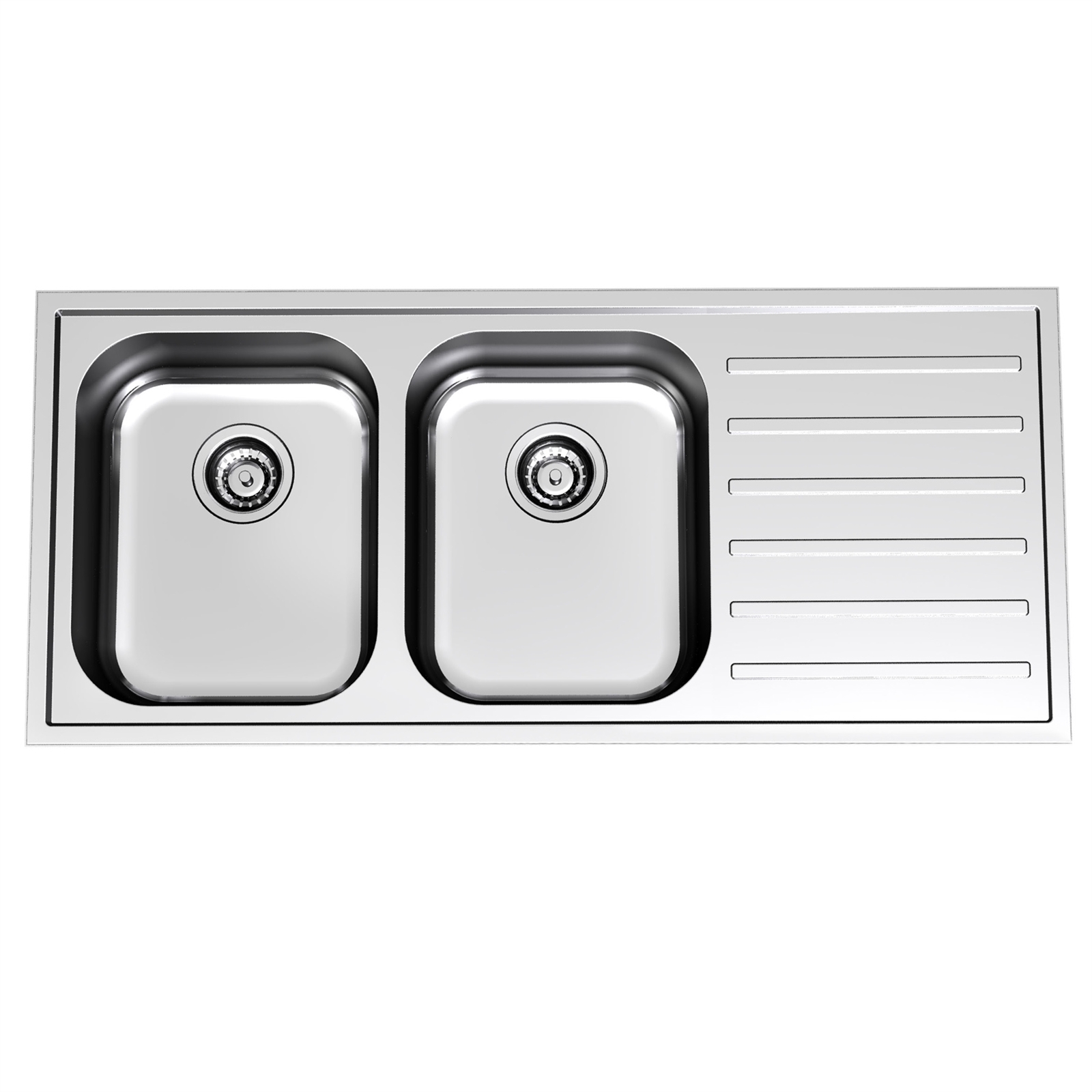 Clark Double Left Hand Bowl Quatro Sink With No Tap Holes product image