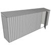 Build-a-Shed 0.8 x 5.2 x 2m Skillion Shed with Single Hinged Side Door - Zinc