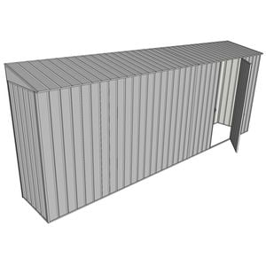 Build-a-Shed 0.8 x 5.2 x 2m Skillion Shed with Single Hinged Side Door - Zinc