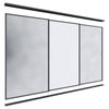 Lugna 2100 x 2701-3600mm Black Frame 2 Mirror 1 Melamine Wardrobe Triple Sliding Doors