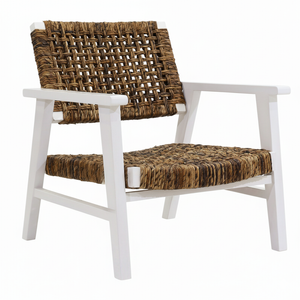 Genex Designs Oliver Coastal Occasional Chair White