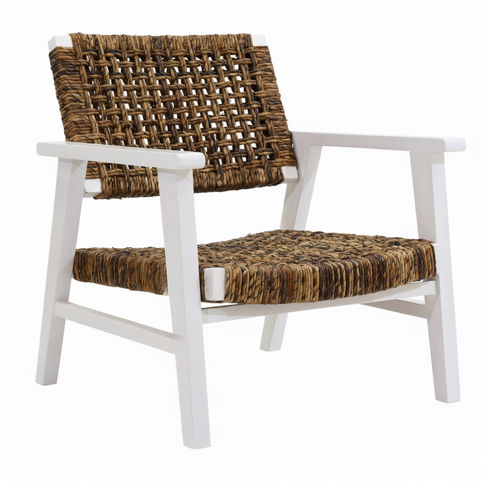 Genex Designs Oliver Coastal Occasional Chair White