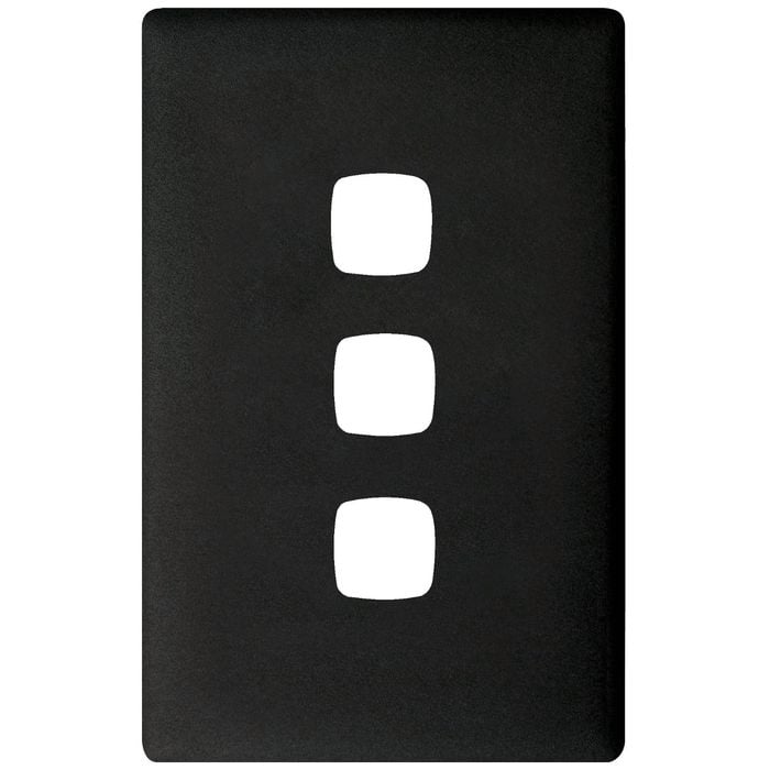 HPM 3 Gang Asphalt Linea Cover Plate