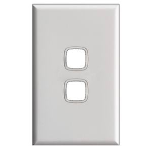 HPM Excel 2 Gang Grid and Plate White