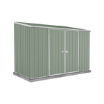 Absco Sheds 3.0 x 1.52 x 2.08m Pale Eucalypt Space Saver Double Door Shed