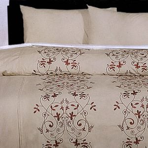 Accessorize Wonderland Taupe Quilt Cover Set Double
