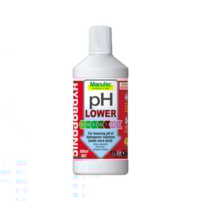 Manutec 600ml Hydroponic pH Lower