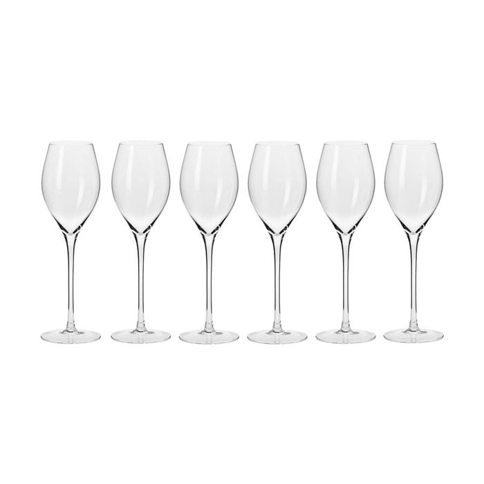 6pc Krosno Harmony 300ml Prosecco Wine Glass Set - Clear