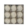 Catzon 9 Pcs Shiny Christmas Balls 8CM Velvet with Sequins for Holiday Wedding Party-White