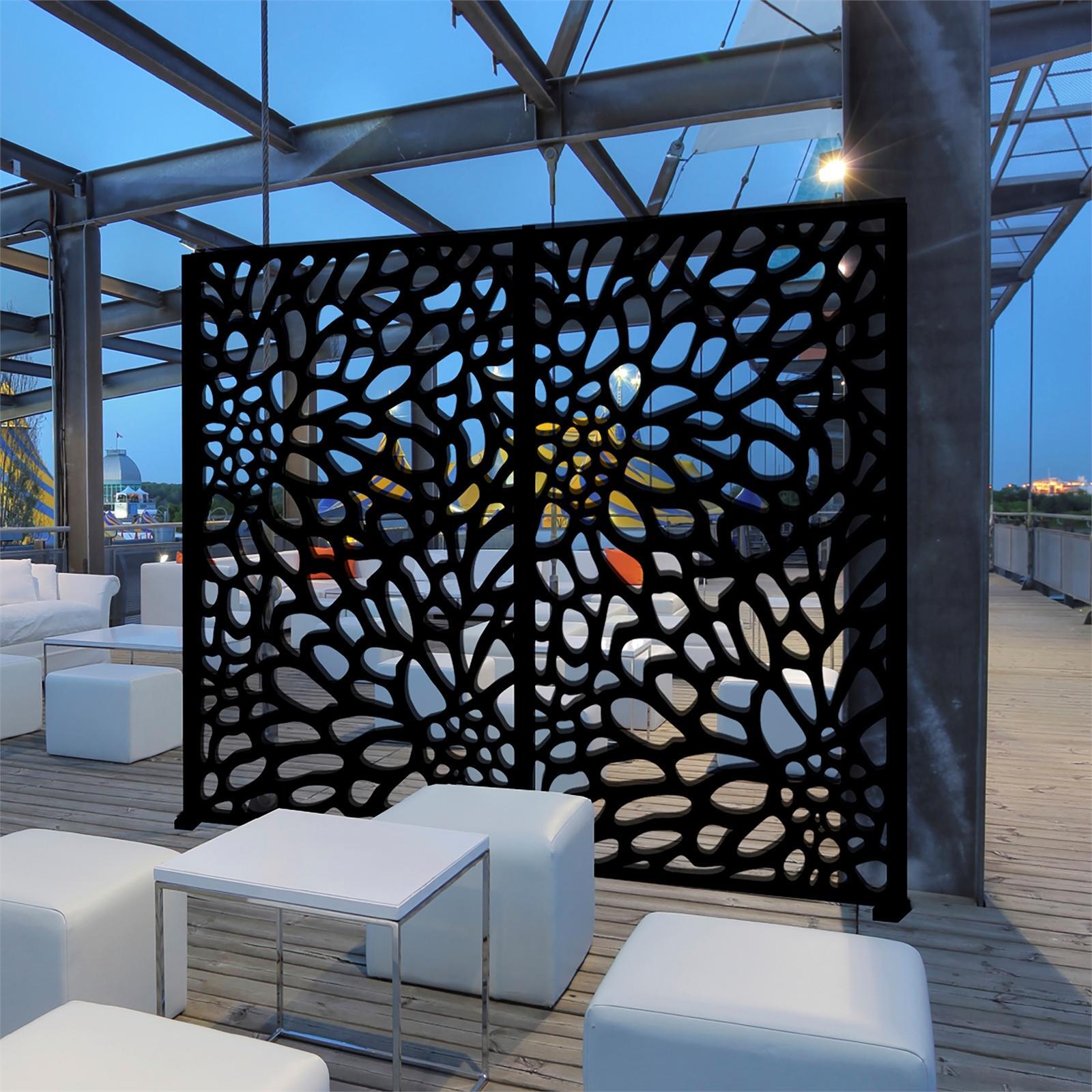 Jack Matrix 1800 x 1200 x 9mm Charcoal Bloom Decor Screen with Frame Bunnings Australia