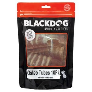 10pc Blackdog Osteo Tubes Pet/Dog Glucosamine Dental Training Chews Dried Treat