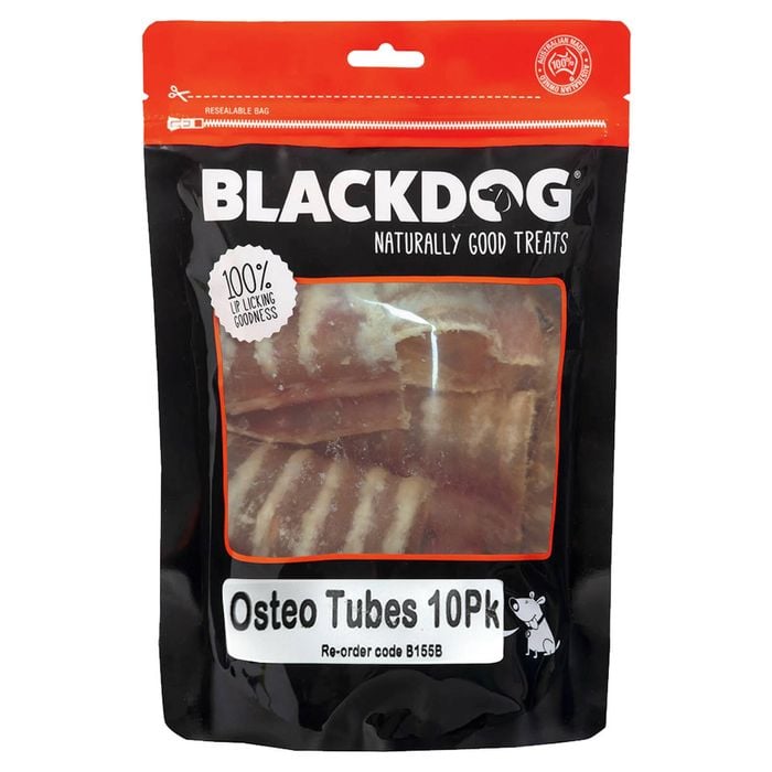 10pc Blackdog Osteo Tubes Pet/Dog Glucosamine Dental Training Chews Dried Treat