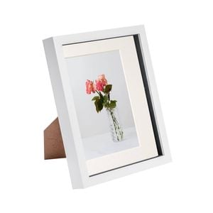 Nicola Spring 8" X 10" White 3d Box Photo Frame - 5" X 7" Mount
