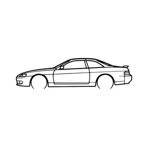 Ignite Laser Lexus SC400 Silhouette Metal Wall Art Coated Black 23.6inch/60cm