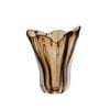 Amalfi Wavy Glass Vase Amber 23x23x26cm