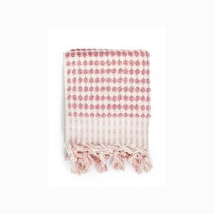 Miss April Pompom Turkish Cotton Hand Towel Pink Clay