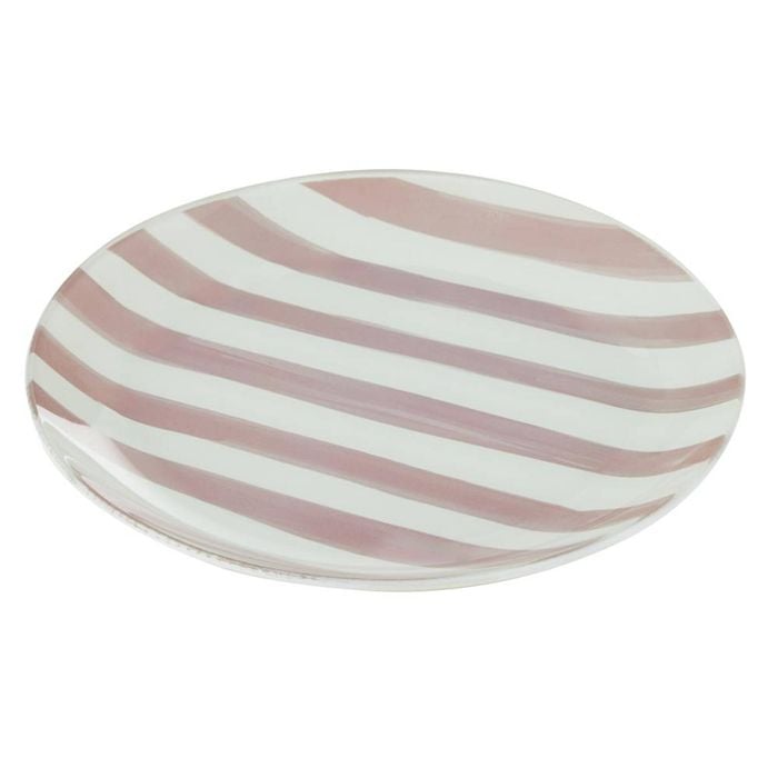 Emporium Lulu Glass Stripe Plate - Medium