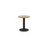 Olg Disc Meeting Table Black Frame New Oak Ravine Top 600mm Diameter
