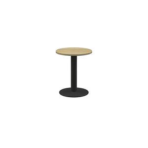 Olg Disc Meeting Table Black Frame New Oak Ravine Top 600mm Diameter