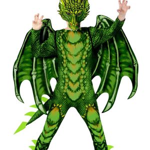 Deluxe Mythical Boys Green Dragon Costume - Medium