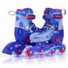 Costway 4Size Adjustable Roller Skates Skating Shoes Beginner Age 5-7 Blue